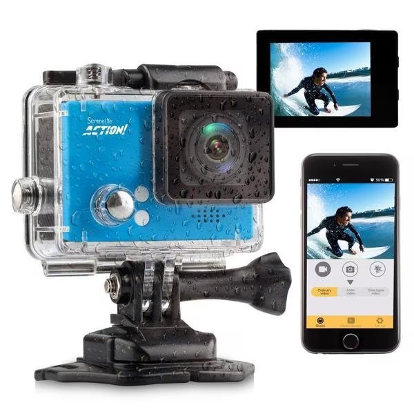 4K Wifi Action Cam With Remote, SLDV4KBL, Serenelife, Mfr#: SLDV4KBL